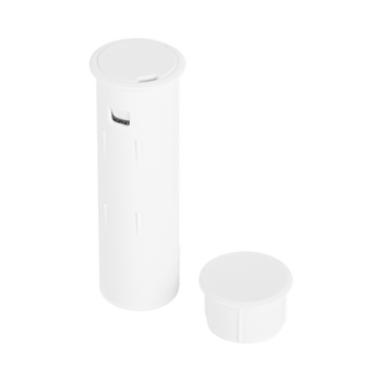 Sensor Magnético Inalámbrico para Empotrar / Invisible en Puerta Cerrada / Gap 2.54 cm / 345 MHz / Batería 5 Años / Diseño Cilíndrico Discreto