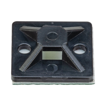 Montaje-Sujetador Adhesivo STRONGHOLD de 4 Vías de 3/4" x 3/4" x 1/4", Color Negro,  Nylon 6.6 Retardante de Llamas V-2, Paquete de 100pz