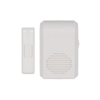 Timbre Inalámbrico Para Puerta Con 10 Tonos, Hasta 150m Linea de Vista, Con Receptor Inalámbrico Incluido, 110Vca