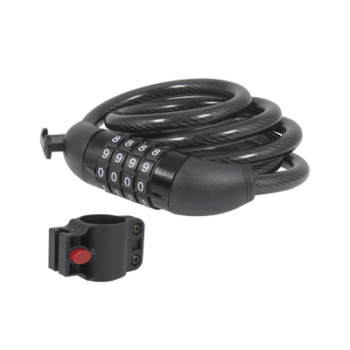 Candado de Cable de Combinación/ Longitud 120 cm / Nivel de seguridad 3/ Discos Programables.