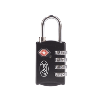 Candado de Combinación Maletero Negro TSA / Medida 30 mm/ / Nivel de seguridad 3 / Discos Programables.