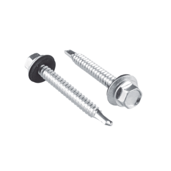 Tornillo - Pija cabeza hexagonal con rondana y punta broca #14 x 1", 100 piezas