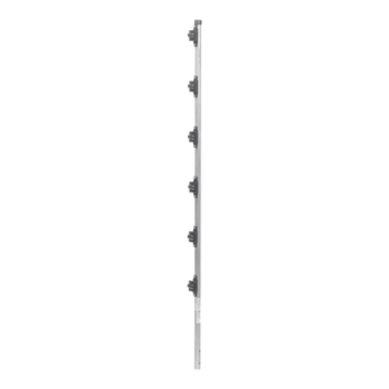 Poste con 6 Aisladores de PASO para Cerca Electrificada. Tubo Galva. de 1.4m, cal. 18 de 1" Diam. (Sin pintar).