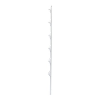 Poste con 6 Aisladores de PASO para Cerca Electrificada. Tubo Galva. de 1.4m, cal. 18 de 1" Diam. + Pintura Blanca.