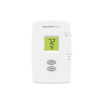 Termostato para sistemas de una sola etapa calor y frio, no programable vertical PRO 1000