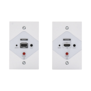 Kit Extensor HDMI en PLACAS DE PARED para distancias de 40 metros / Resolución 1080P @ 60 Hz / Cat 6/6A/ 7 / HDR/ Cero Latencia / Soporta Control Remoto / Placa de pared de 2.74 x 4.49” (tamaño estándar de EE.UU.).