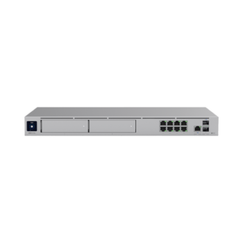 UniFi Dream Machine Pro Max – Cloud Gateway Empresarial con Soporte para 150 Dispositivos y 2000 Clientes, 5 Gbps de Ruteo con IDS/IPS, 2 Bahías para HDD 3.5”, SSD Interno de 128 GB, Failover, Balanceo de Carga y VPN/SD-WAN