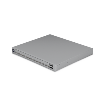 UniFi Switch Pro HD Capa 3, 24 puertos Etherlighting POE++ / (22) puertos 2.5 GbE, (2) puertos 10GbE, todos POE++, (4) puertos 10G SFP+, 600W presupuesto POE