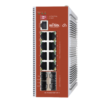 Switch L2+ PoE Industrial / Administración Cloud-Web-CLI / 8 Puertos PoE af/at/bt 100/1000 Mbps / 4 Puertos SFP Gigabit / Presupuesto PoE 460 W / Protocolo ERSP (redundancia enlaces)