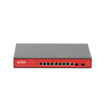 Switch Administrable Capa 2 de 8 puertos 10/100/1000 PoE af/at + 2 x SFP Gigabit, con respaldo para energía solar