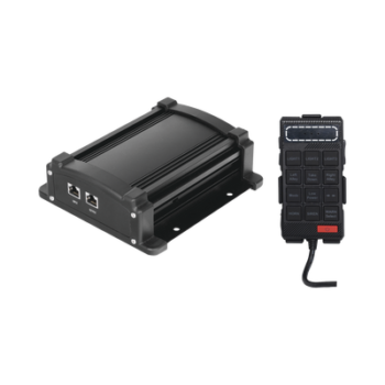 Sirena Vehicular de 100W de Potencia Con Controlador Unimando, Micrófono, Control de Tonos y Patrones de destello de Barras de Luces Serie X67 / X75