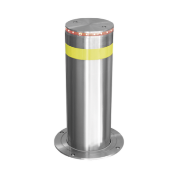 Bolardo Hidráulico Antiembestida 220 mm × 600 mm / Acero Inoxidable 304 / 200,000 J de Resistencia al Impacto / Bomba Hidráulica Integrada / Ciclo de 4 seg / 100 Ciclos por Hora