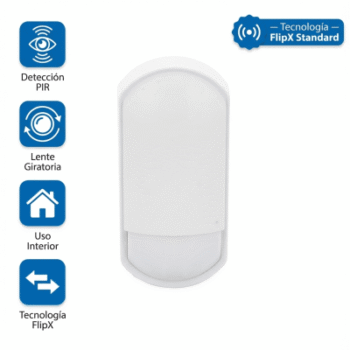 OPTEX FLX-S-ST / Detector PIR Interior FlipX Standard / Lente Giratoria 180° / Doble Patrón de Detección / Sensor Piroeléctrico