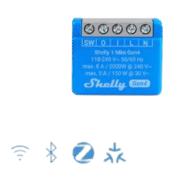 Mini Interruptor inteligente con Wi-Fi 2.4 / contacto seco /1 canal 8A, 110 - 240V / compatible con asistentes de voz
