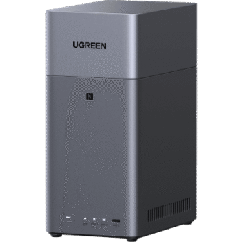 NAS UGREEN NASync DH2300 / Procesador RK3576 / 4GB  / 32GB eMMC / 2 Bahías SATA / JBOD-Basic-RAID 0-RAID 1 / Puerto HDMI 4K / 1 GbE / USB 3.2 Gen 1 Type-C / Detección NFC