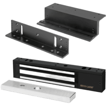 Kit Para Control de Acceso Incluye Chapa Magnética de 600 Lbs / Montaje En Z y L /  Uso Interior / Certificación UL / Color Negro / Diseño Elegante