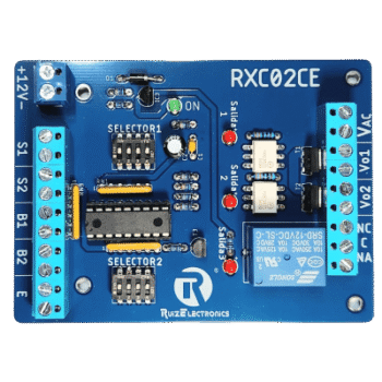 Controlador de Esclusas con cerraduras eléctricas para 2 Puertas / Alimentación 12VDC / Temporizadores Programables 0-30 seg / Entradas NC y NA / Salidas de Pulso 2 seg / Función Emergencia