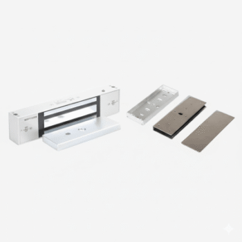 Kit Para Control de Acceso Incluye Chapa Magnética de 1200 Lbs / Montaje En "U" Para Puerta de Cristal /  Uso Interior / Certificación UL