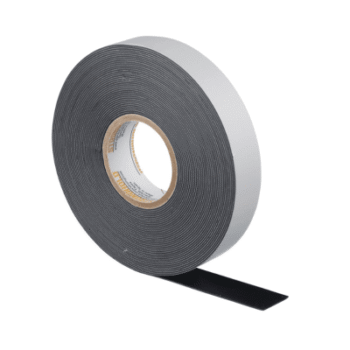 Cinta Eléctrica STRONGHOLD para Aislar de Caucho EPR, Autofusionable, Uso Industrial en Uniones de Alto Voltaje y Temperatura, Grosor 0.76mm (30 mil), Ancho 19mm, y 9.1m Largo, Color Negro.