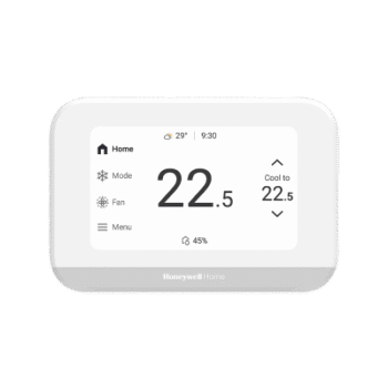 Termostato inteligente con pantalla táctil de 4.3 pulgadas, sensor de humedad, hasta 3H/2C bomba de calor, Wi-Fi, Bluetooth y Matter, color blanco