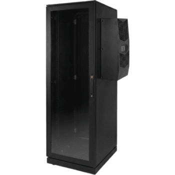 Gabinete de Telecomunicaciones ProLine V/D, 700 mm de Ancho, 800 mm de Profundidad, Compatible Con Aire Acondicionado Tipo G28, 42 UR, Color Negro
