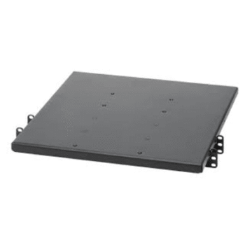 Charola de Doble Fijación en Rack de 2 Postes, 635 mm de Profundidad, y Soporte de Peso de 113 Kg, 1 UR, Color Negro