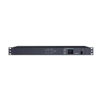 PDU ATS (Fuente Redundante Auto-transferible) Medible, Para Distribución de Energía, 2 Entradas 120 Vca NEMA5-15P, Con 10 Salidas NEMA 5-15R, Horizontal 19in, 1UR