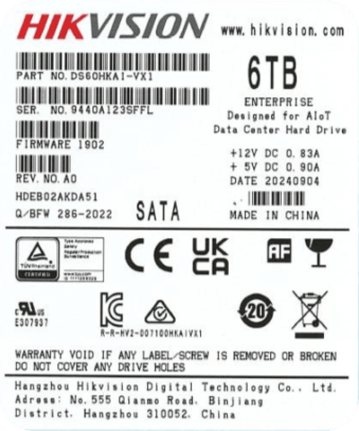 Discos Duros Mecánicos (HDD)  HIKVISION DS60HKAIVX1