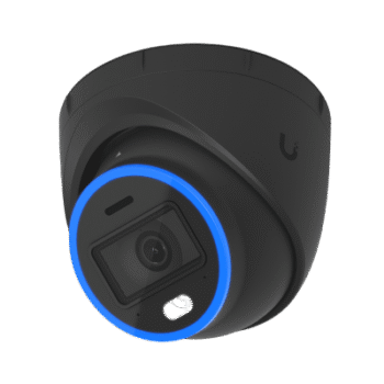 Cámara UniFi Protect Turret AI Negra / 4K(8MP) / Ángulo ultra-ancho 109.9 / Visión Nocturna IR 40 m / AI Avanzado: Reconocimiento de Rostros y Matrículas / LED p/color en la noche / Micrófono 2 vías / ranura Micro