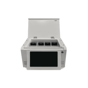Estación de Descarga para Cámaras Corporales | 8 Canales de Conexión | Descarga Simultanea | Pantalla Táctil | Almacenamiento Hasta 12TB | Carga y Copia de Seguridad Automática | Compatible con Body Cam XMR-R3.