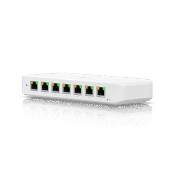 USW Ultra Switch de 8 Puertos GbE (7 Puertos PoE+ y 1 Puerto Entrada PoE++) con Opciones de Montaje Versátiles