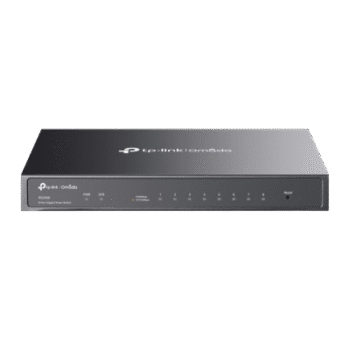 Switch Administrado Gigabit 8 Puertos / Omada SDN / 16 Gbps Capacidad Switching / Gestión Cloud y Local / VLAN / QoS / ACL / Sin Ventiladores / Montaje Pared-Escritorio