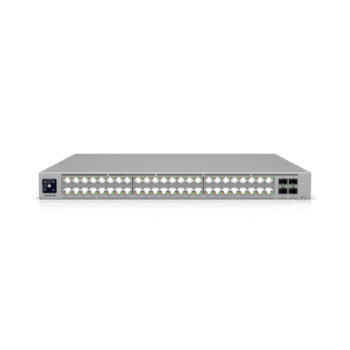 Enterprise Campus 48 PoE, Switch Empresarial Etherlighting™ PoE+++ Capa 3 de 48 Puertos (32 x 10 GbE y 16 x 2.5 GbE) y 4 Puertos SFP28 de 25 G de Alta Disponibilidad