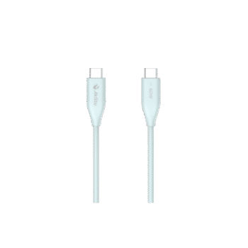 Cable de Carga USB-C a C / 1 Metro (3.28 Pies) / Tecnología GaN (Nitruro de Galio / Fast-Charging / Potencia 60W / Velocidad Transferencia 480 Mbps / Material Silicona No Tóxica / Conector Aluminio Anodizado