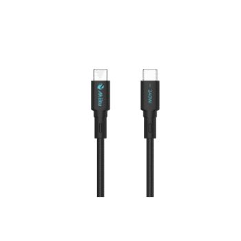 Cable de Carga USB-C a C / 1 Metro (3.28 Pies) / Magnético / Tecnología GaN (Nitruro de Galio) / Fast-Charging / Potencia 240W / Velocidad Transferencia 480 Mbps / Material / Conector Aluminio Anodizado