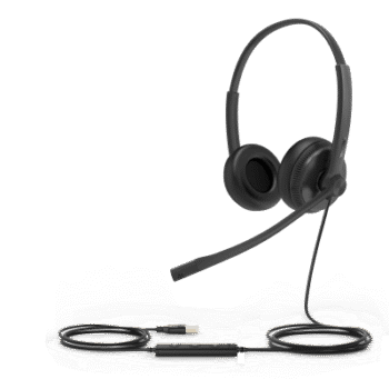 Diadema Alámbrica UH34 Dual de Yealink USB Compatible con Teléfonos IP y Computadoras.