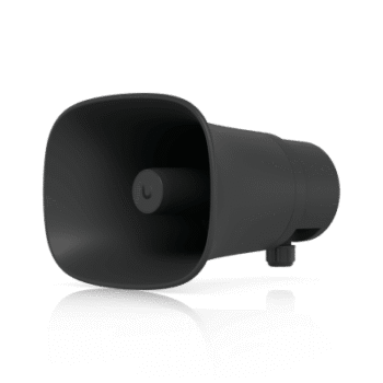 UniFi Protect AI Horn Speaker, Altavoz IP 120 dB, PoE+, Alerta AI Avanzada, Montaje Pared, Esquina y Poste, IP66, Color Negro