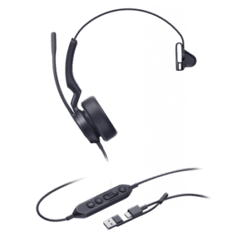 Diadema Alámbrica Yealink UH44 Mono USB-C/A Certificada con Microsoft Teams