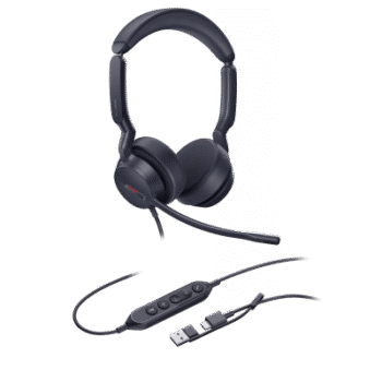 Diadema Alámbrica UH44 Dual UC de Yealink con Conectividad USB-C/A y Amplia Compatibilidad