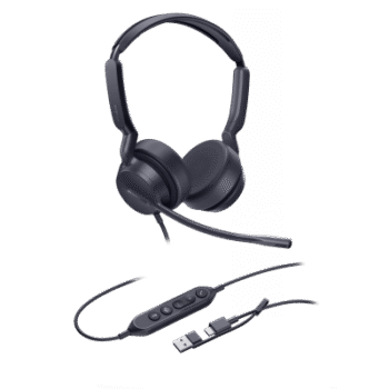 Diadema Alámbrica Yealink UH42 Dual con Audio HD y Conectividad USB-C/A Certificada con Microsoft Teams