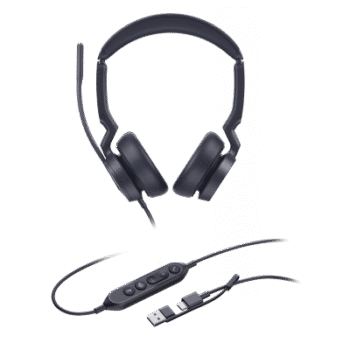 Diadema Alámbrica Yealink UH46 Dual USB-C/A Certificada con Microsoft Teams