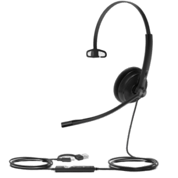 Diadema Alámbrica UH34 Lite Mono Teams de Yealink USB-C/A con Almohadillas de Espuma