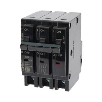 MCB - Interruptor Termomagnético Enchufable, Serie: B2Q, 3P, 40A, 240V (SKU:1002299)