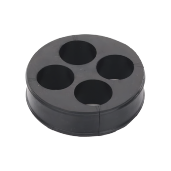 Inserto de Caucho de 4" Con Cuatro Orificios para Cable de 7/8 in
