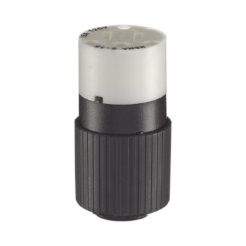 Conector de 15 A 125 V CA/ 2 Polos 3 Hilos/ Grado Industrial/ Color  Blanco y Negro/ NEMA 5-15R.