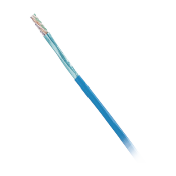 Bobina de Cable Blindado F/UTP de 4 Pares, Cat6, LSZH (Libre de Gases Tóxicos), Color Azul, 305 Metros (1000 Pies)