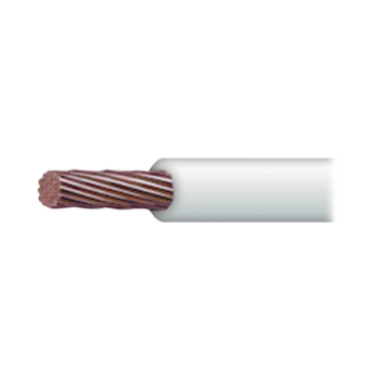 Cable Eléctrico 18 AWG Color Blanco, Conductor de Cobre Suave. Aislamiento de PVC, Auto-Extinguible. Bobina de 100 Metros (328.08 Pies)