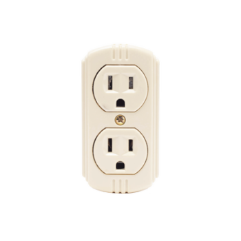 Contacto Dúplex 127 Vca, 15 A Max. Para Sobreponer (Sin perforar la superficie).