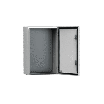 Gabinete de Uso Exterior MAS 600 x 400 x 210 mm (23.62 x 15.75 x 8.27 in) / NEMA 4/12/13 / IP66 / IK10 / Acero Dulce 1.5 mm / Platina de Montaje Incluida / Color Gris Claro