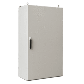 Gabinete de Acero IP55 / 800 x 1600 x 400 mm / IK10 / Carga 80 kg / Placa Trasera 750 x 1565 mm / Exterior